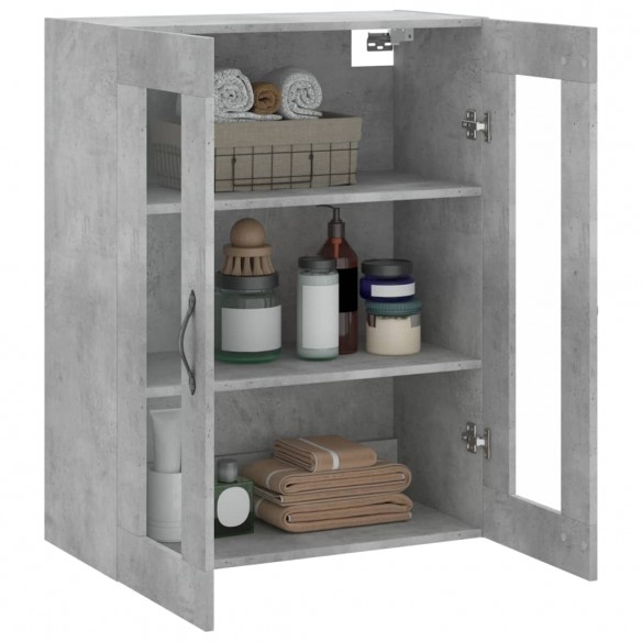 Armoire murale gris béton 69,5x34x90 cm bois d'ingénierie