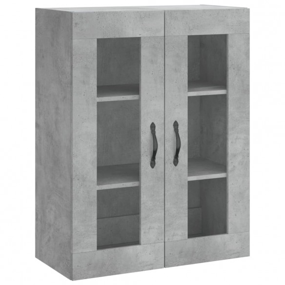 Buffet haut Gris béton 69,5x34x180 cm Bois d'ingénierie