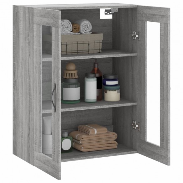 Armoire murale sonoma gris 69,5x34x90 cm bois d'ingénierie