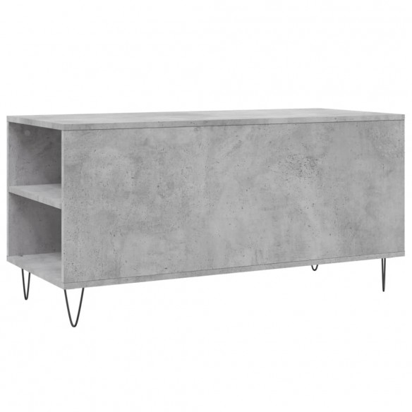 Table basse gris béton 102x44,5x50 cm bois d'ingénierie