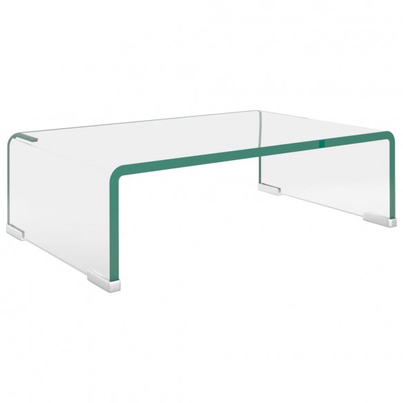 Meuble TV/pour moniteur 40x25x11 cm verre transparent