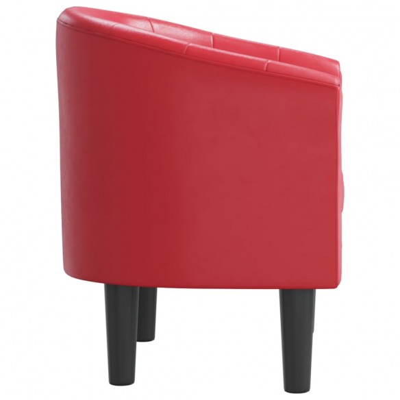 Fauteuil cabriolet rouge similicuir