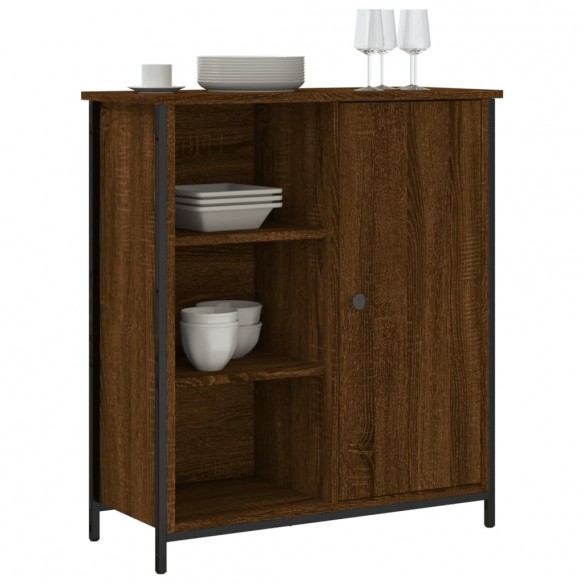 Buffet chêne marron 70x30x80 cm bois d'ingénierie