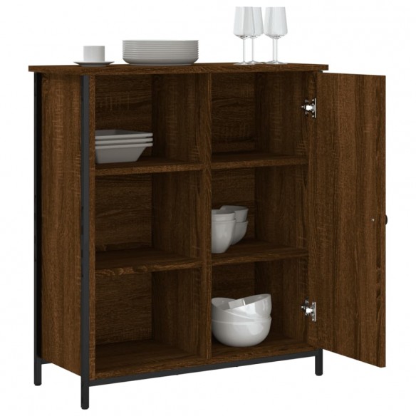 Buffet chêne marron 70x30x80 cm bois d'ingénierie