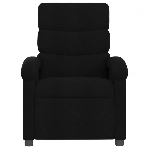 Fauteuil de massage inclinable Noir Tissu