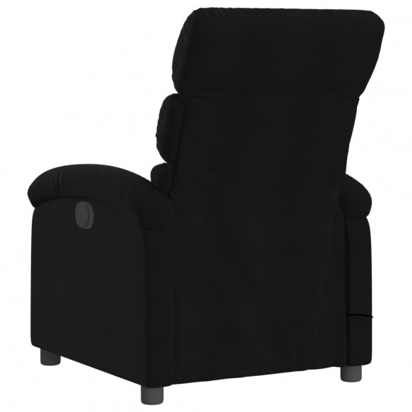 Fauteuil de massage inclinable Noir Tissu