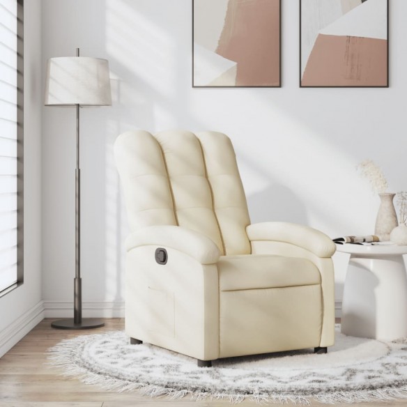 Fauteuil inclinable Crème Tissu