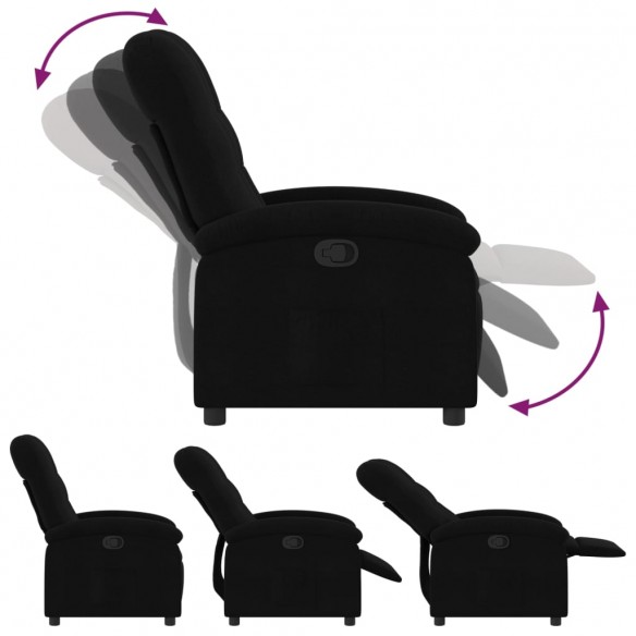 Fauteuil inclinable Noir Tissu