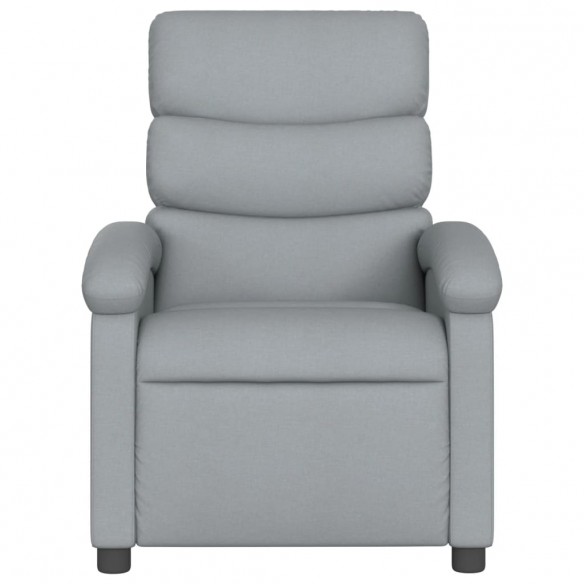 Fauteuil de massage inclinable Gris clair Tissu