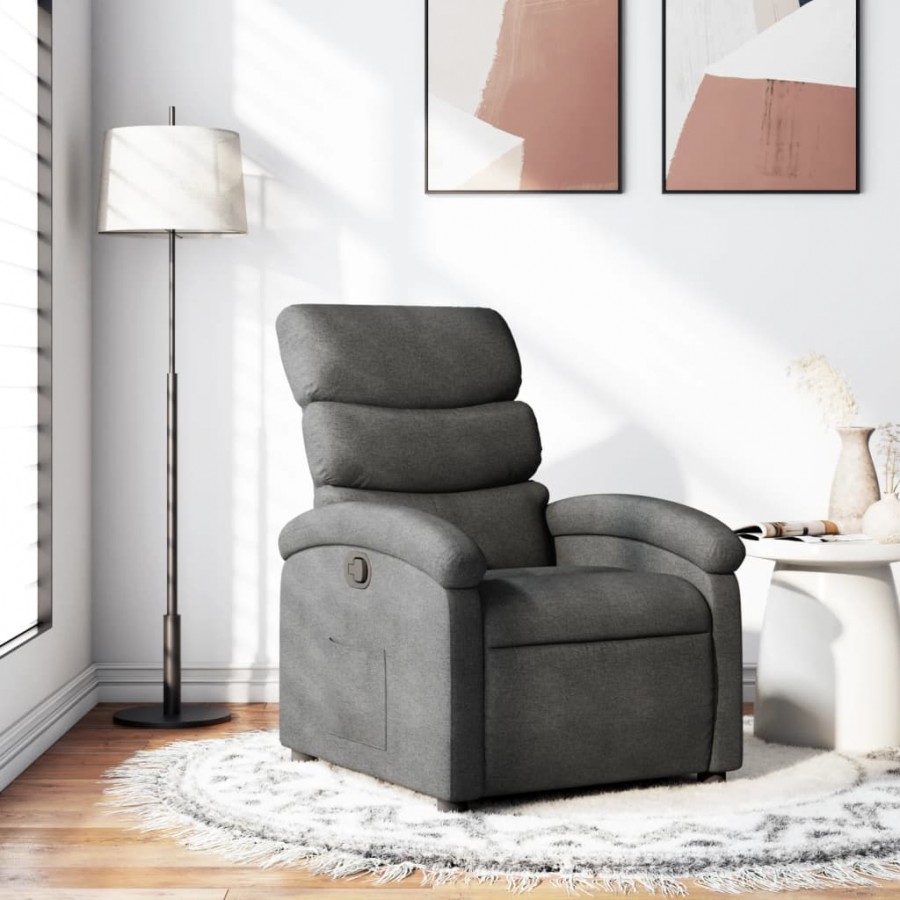 Fauteuil inclinable Gris foncé Tissu