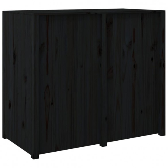 Armoire de cuisine d'extérieur noir 106x55x92cm bois pin massif