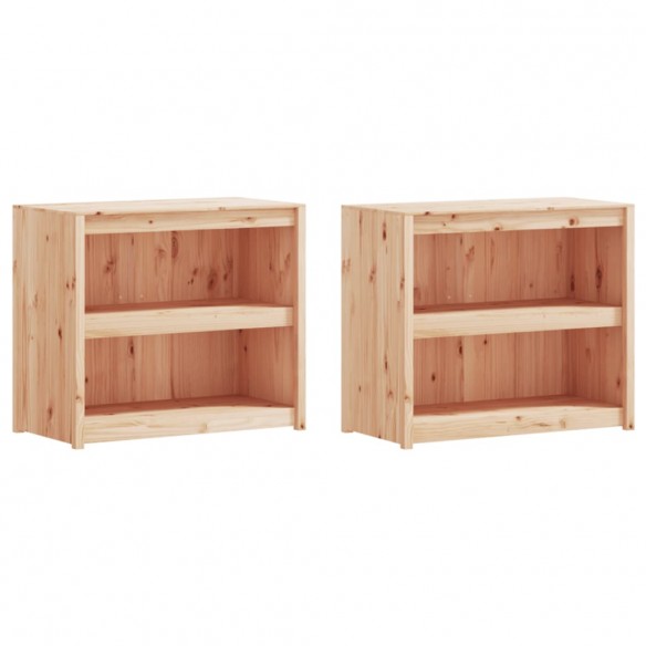 Armoires de cuisine d'extérieur 2 pcs bois de pin massif