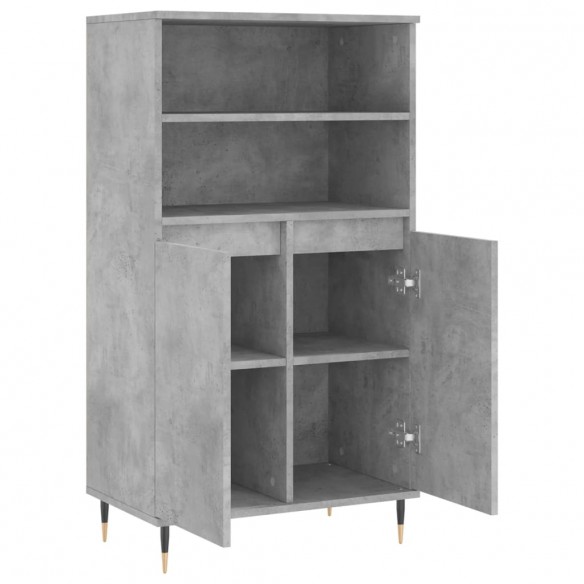 Buffet haut Gris béton 60x36x110 cm Bois d'ingénierie