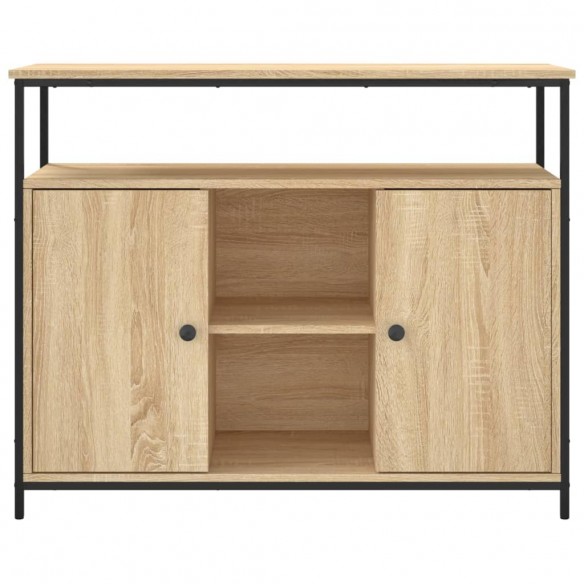 Buffet chêne sonoma 100x35x80 cm bois d'ingénierie