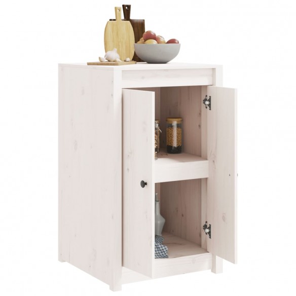 Armoire de cuisine d'extérieur blanc bois de pin massif