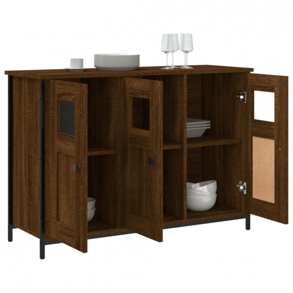 Buffet chêne marron 100x35x70 cm bois d'ingénierie