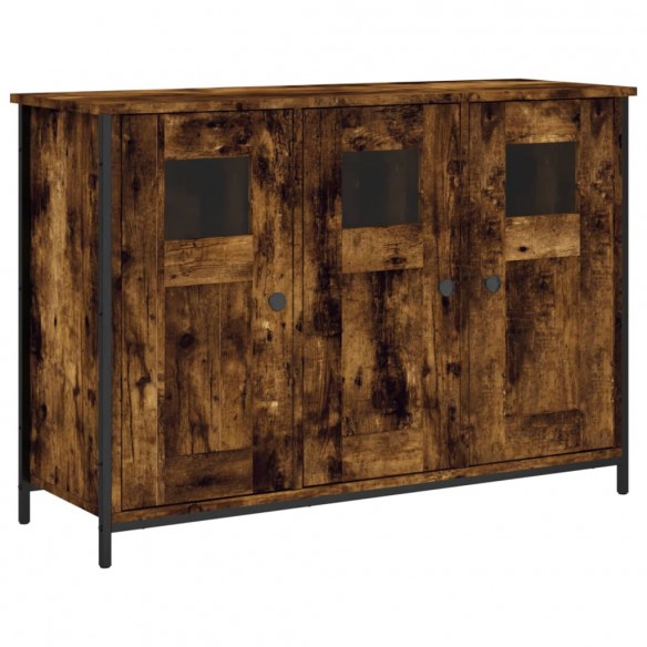 Buffet chêne fumé 100x35x70 cm bois d'ingénierie