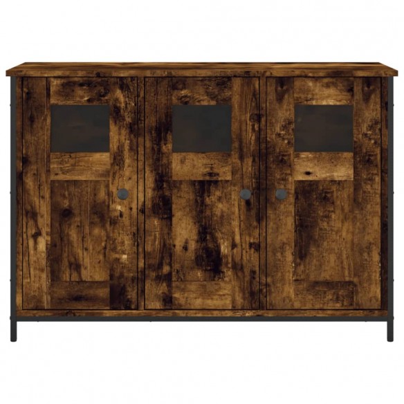 Buffet chêne fumé 100x35x70 cm bois d'ingénierie