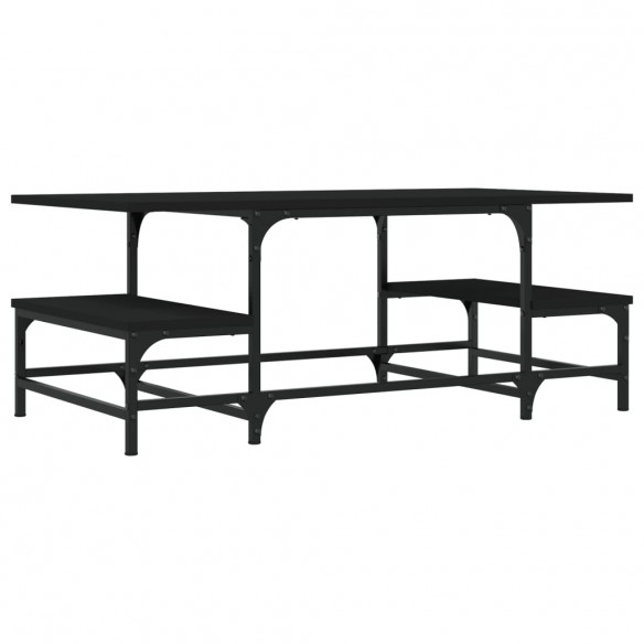 Table basse noir 100x50,5x40 cm bois d'ingénierie