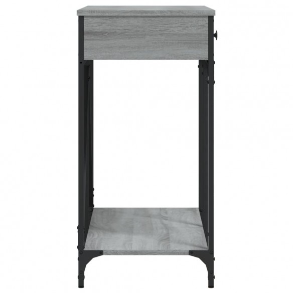 Table console sonoma gris 100x39x78,5 cm bois d'ingénierie