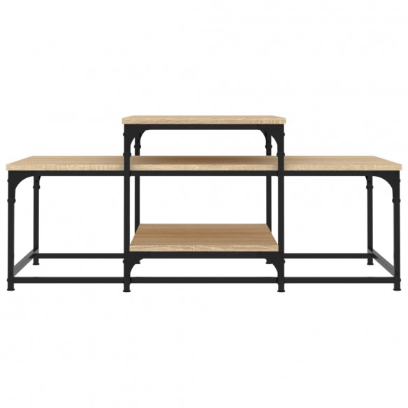 Table basse chêne sonoma 102x60x45 cm bois d'ingénierie