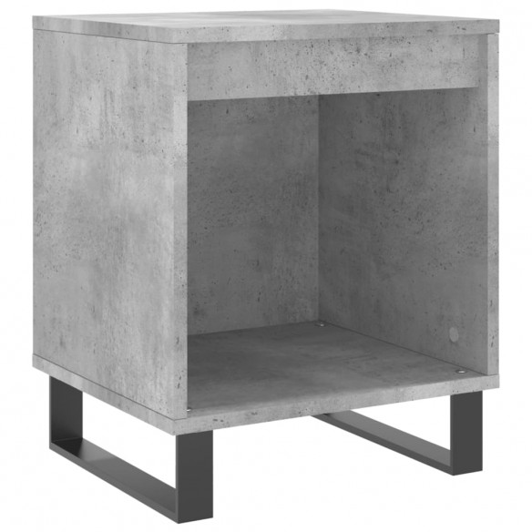 Table de chevet gris béton 40x35x50 cm bois d’ingénierie