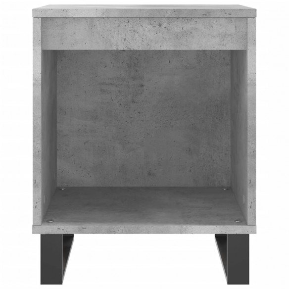 Table de chevet gris béton 40x35x50 cm bois d’ingénierie