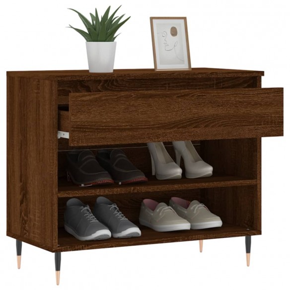 Armoire à chaussures Chêne marron 70x36x60 cm Bois d'ingénierie