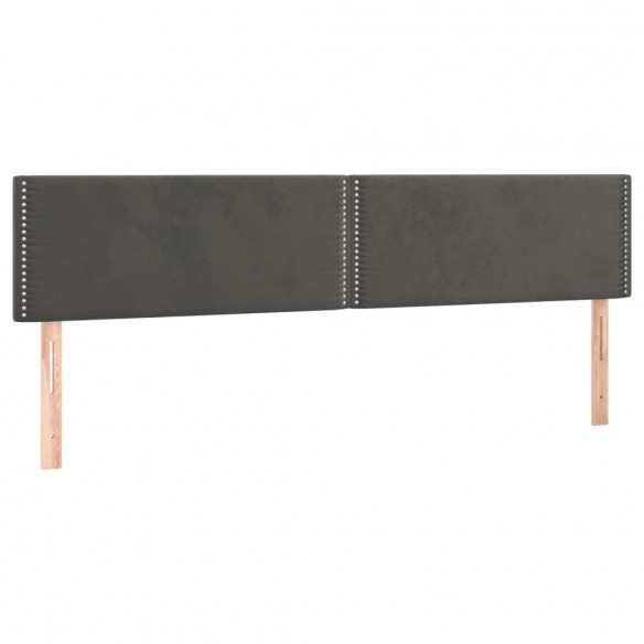 Tête de lit à LED Gris foncé 180x5x78/88 cm Velours