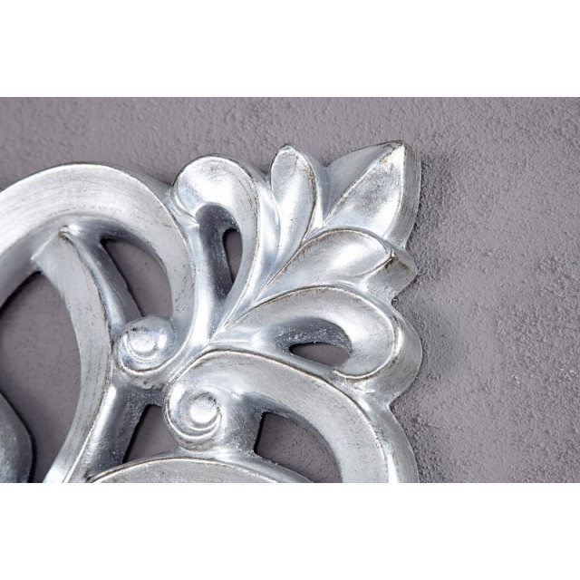 Miroir mural style baroque teinté argent
