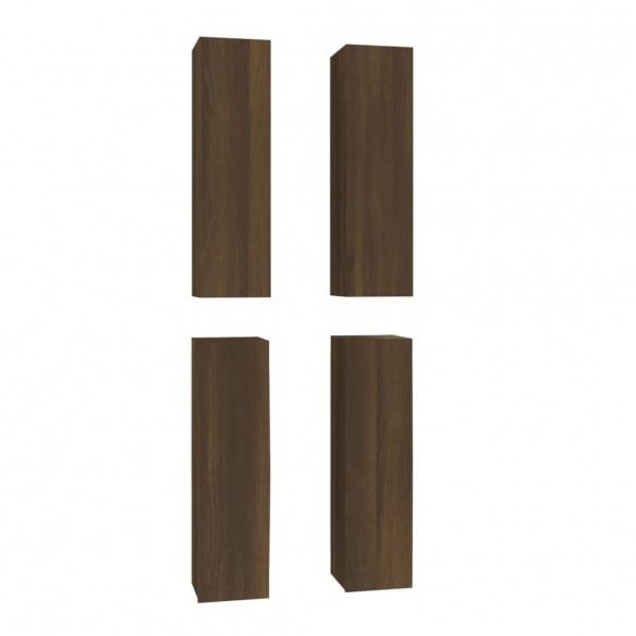 Meubles TV 4 pcs Chêne marron 30,5x30x110 cm Bois d'ingénierie