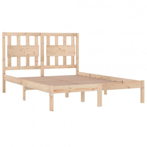 Cadre de lit bois de pin massif 135x190 cm double