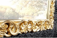 Miroir mural style baroque en polyrésine doré