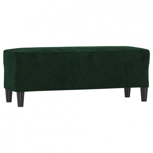 Banc Vert foncé 100x35x41 cm Velours