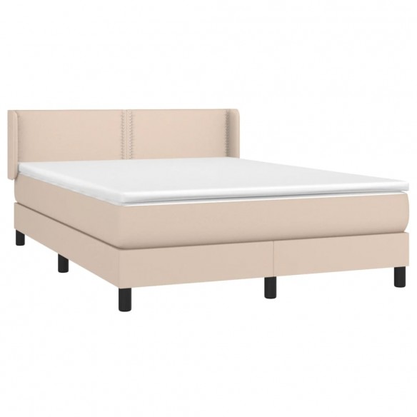 Cadre de lit avec matelas Cappuccino 140x190 cm