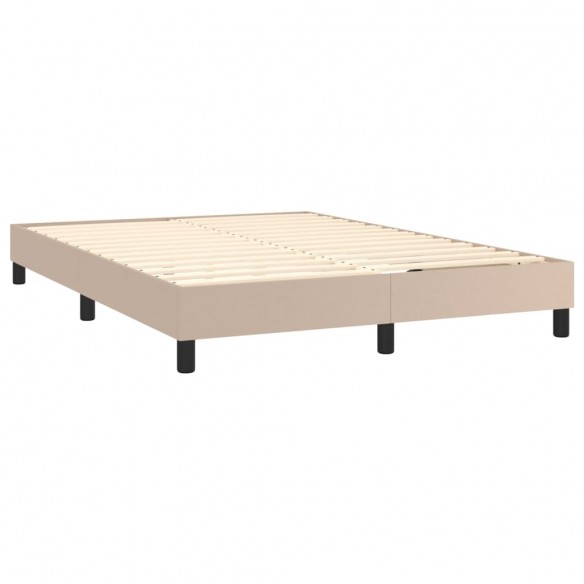 Cadre de lit avec matelas Cappuccino 140x190 cm