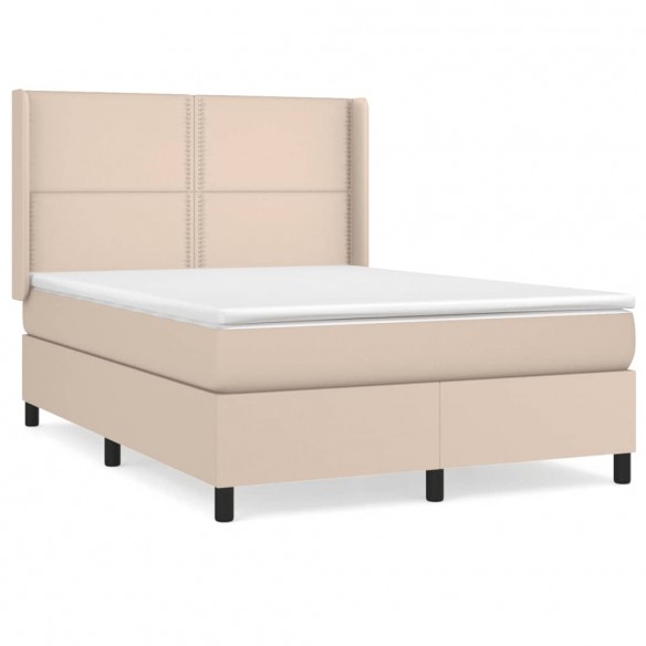 Cadre de lit avec matelas Cappuccino 140x190 cm