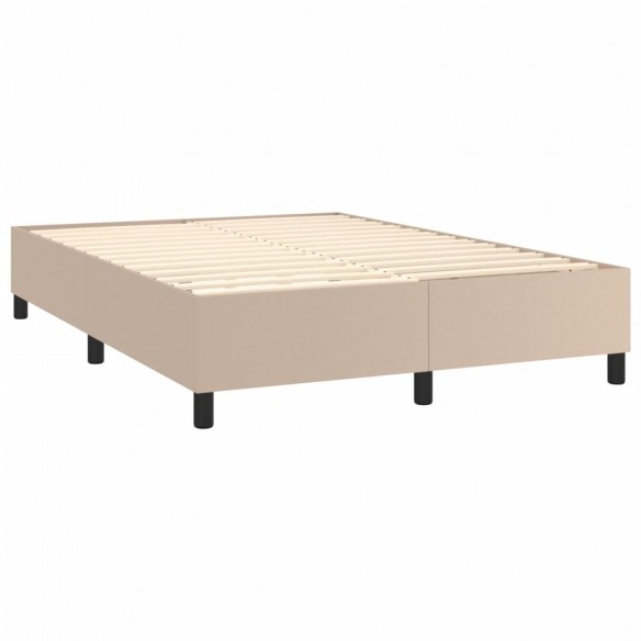 Cadre de lit avec matelas Cappuccino 140x190 cm