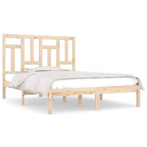 Cadre de lit bois massif 135x190 cm double