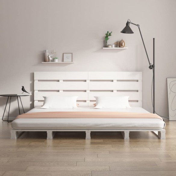 Cadre de lit blanc 120x200 cm bois de pin massif