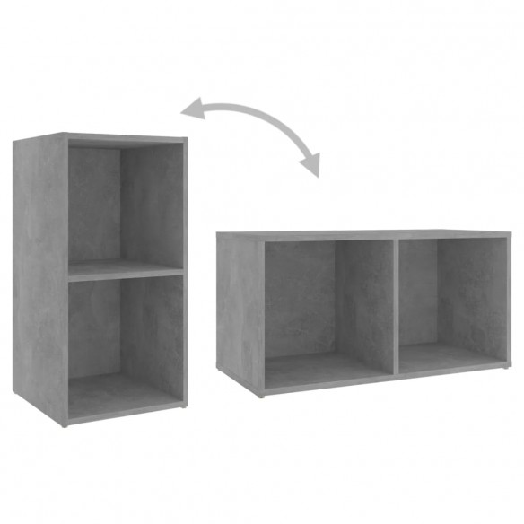 Meubles TV 2 pcs Gris béton 72x35x36,5 cm Aggloméré