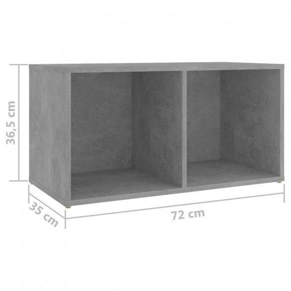 Meubles TV 2 pcs Gris béton 72x35x36,5 cm Aggloméré