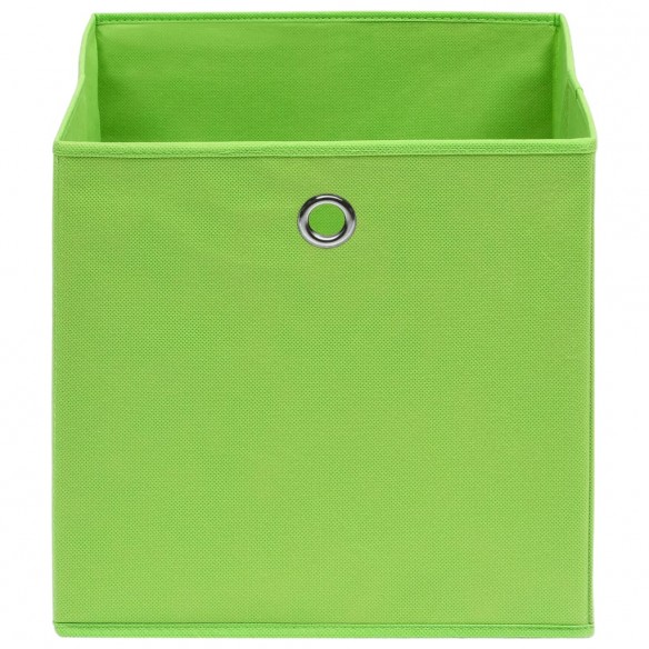 Boîtes de rangement 10 pcs Tissu intissé 28x28x28 cm Vert