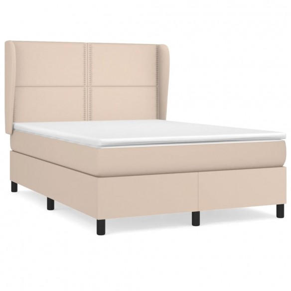 Cadre de lit avec matelas Cappuccino 140x190 cm