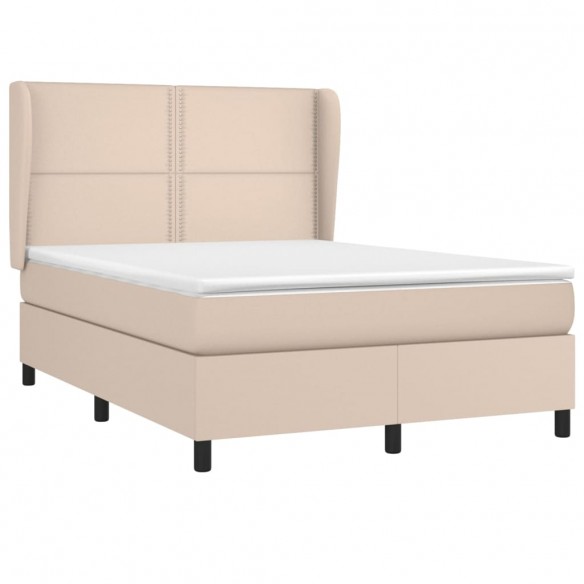 Cadre de lit avec matelas Cappuccino 140x190 cm