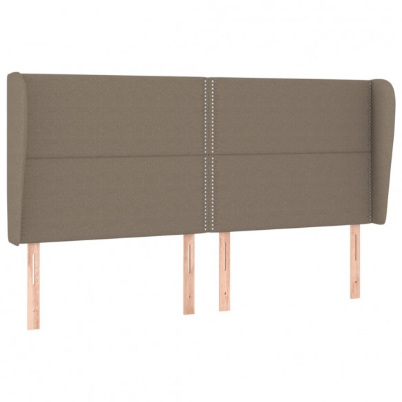 Tête de lit avec oreilles Taupe 183x23x118/128 cm Tissu