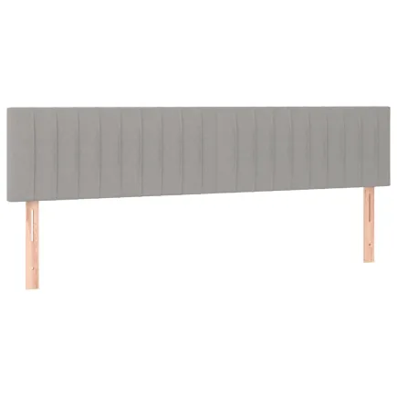 Têtes de lit 2 pcs Gris clair 80x5x78/88 cm Tissu 2