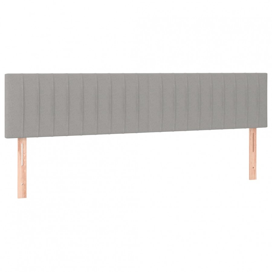 Têtes de lit 2 pcs Gris clair 80x5x78/88 cm Tissu Têtes de lit 2 pcs Gris clair 80x5x78/88 cm Tissu