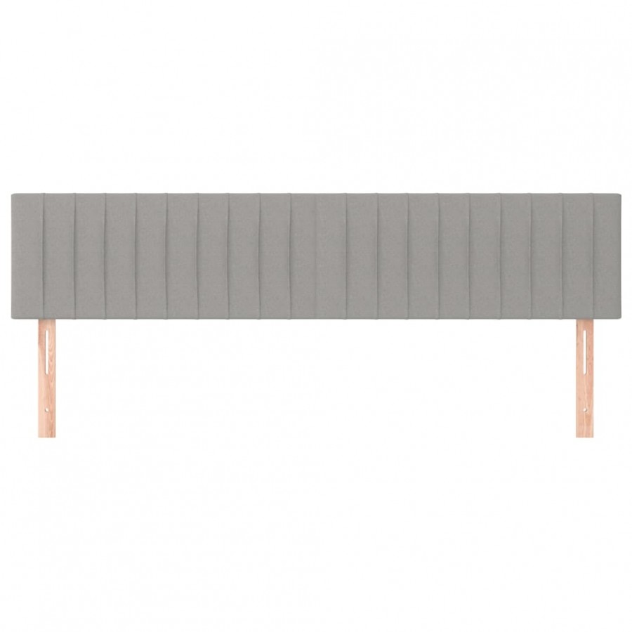 Têtes de lit 2 pcs Gris clair 80x5x78/88 cm Tissu Têtes de lit 2 pcs Gris clair 80x5x78/88 cm Tissu