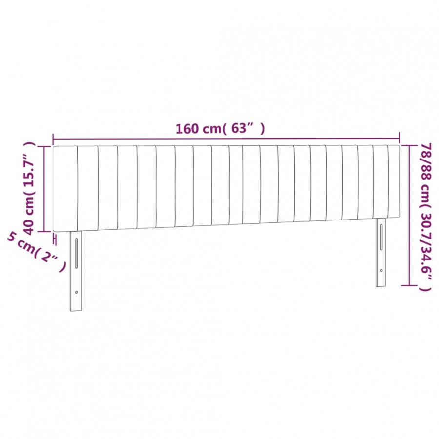Têtes de lit 2 pcs Gris clair 80x5x78/88 cm Tissu Têtes de lit 2 pcs Gris clair 80x5x78/88 cm Tissu